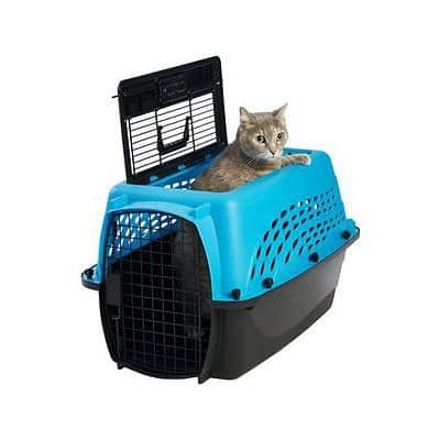 Frisco Two Door Plastic Cat And Dog Kennel